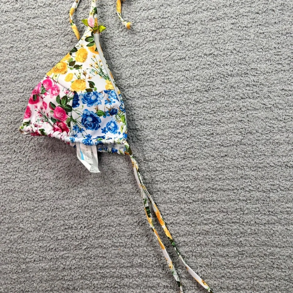 Altar'd State Bikini Top Floral Patchwork Multicolor M Cottagecore Coquette Boho